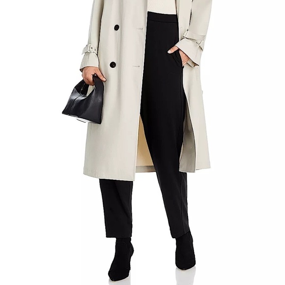 Eileen Fisher Washable Stretch Crepe Slouchy Ankle Pants Black Medium - Picture 1 of 12